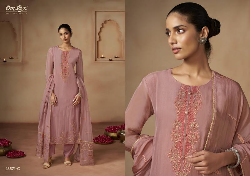 Omtex niyaz wholesale crepe dress material